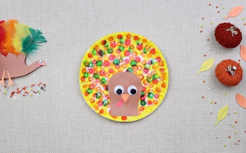 Paper Plate Turkey Dots