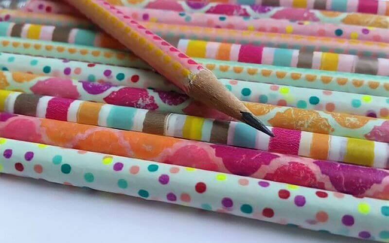 Pencils Wrapped in Washi Tape