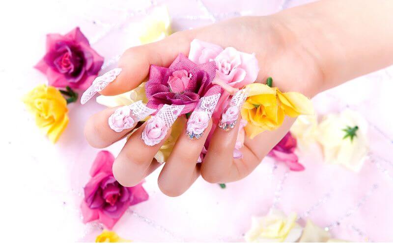 Flower nail art design