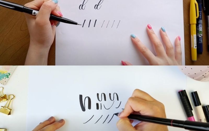 Calligraphy strokes