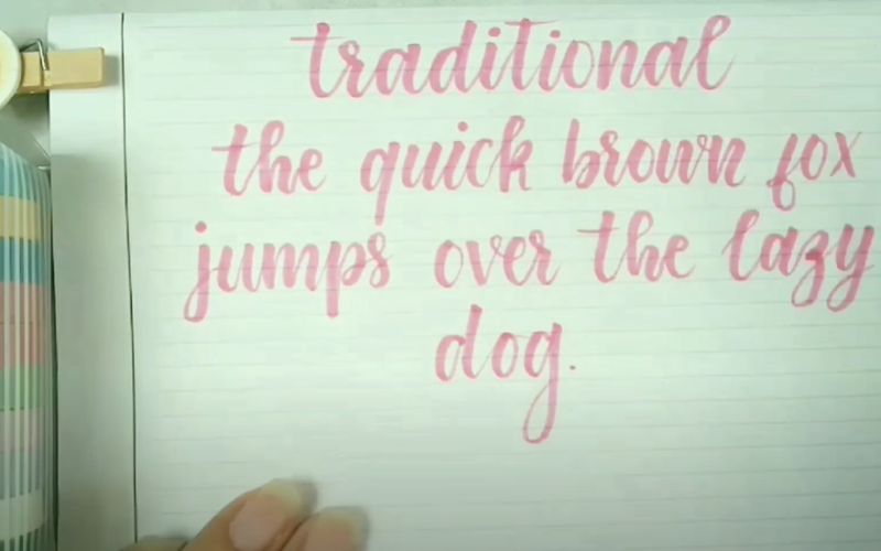 a sample of traditional calligraphy written on a white paper