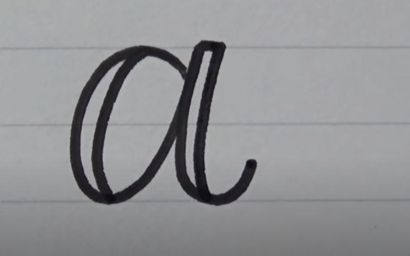 a letter “a” written on a paper