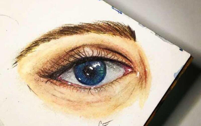 a painting of a one eye