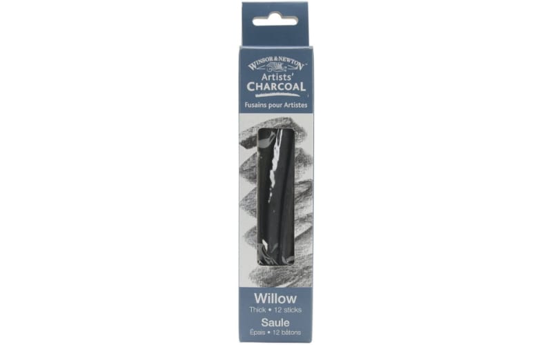  a box of thick Winsor &amp; Newton Artists' Willow Charcoal