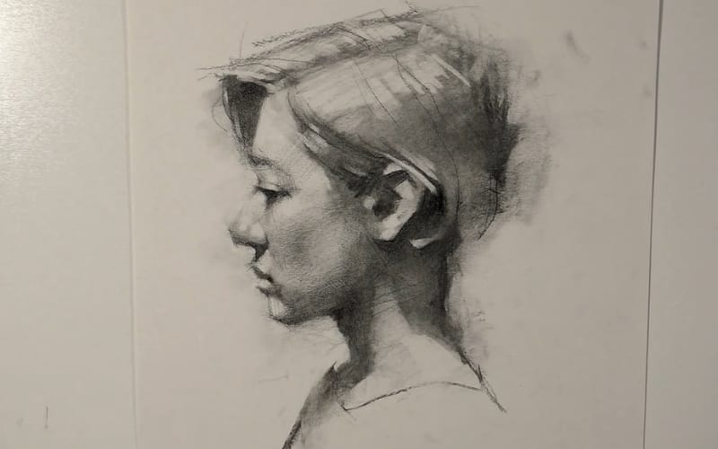 Quick charcoal portrait by Marielutine on DeviantArt