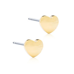Golden Titanium Heart Earrings | Dermatologist tested | Blomdahl Singapore