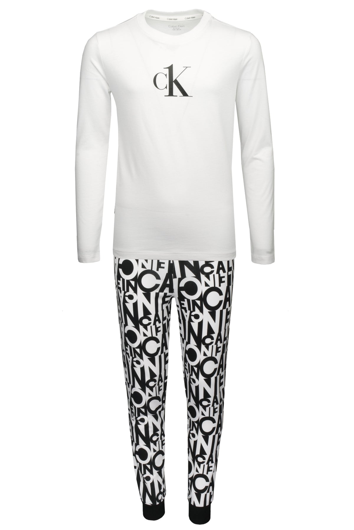 Calvin Klein Girls White & Navy Pyjama Set