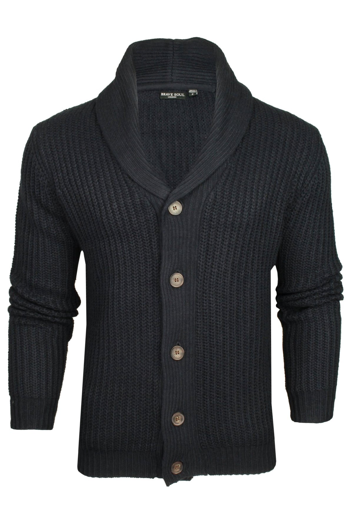 Brave Soul 'Schematic' Button Through Cardigan - All Over Knit Detail – Eon  Clothing