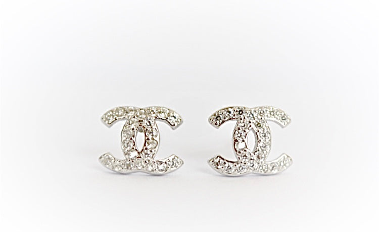 Chanel Silver Metal And Strass Mini CC Stud Earrings, 2007 Available For  Immediate Sale At Sotheby's