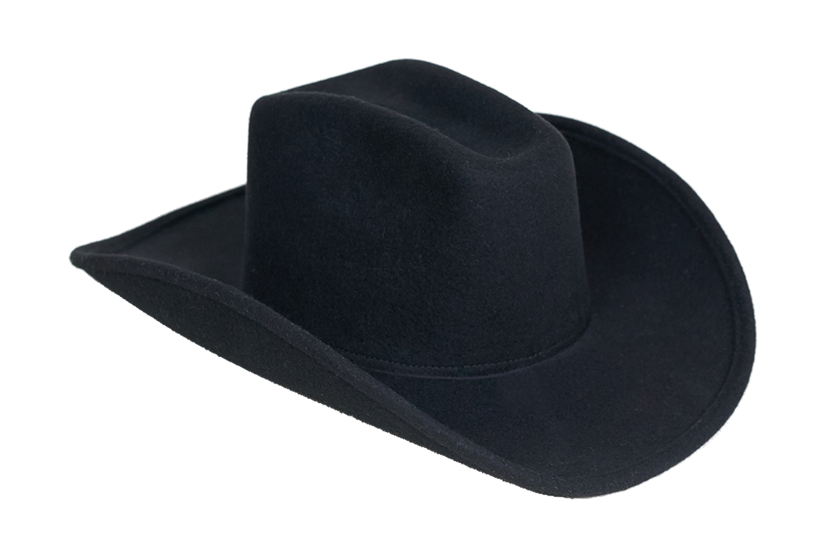 Cowboy Hat in Black Wool – CLYDE