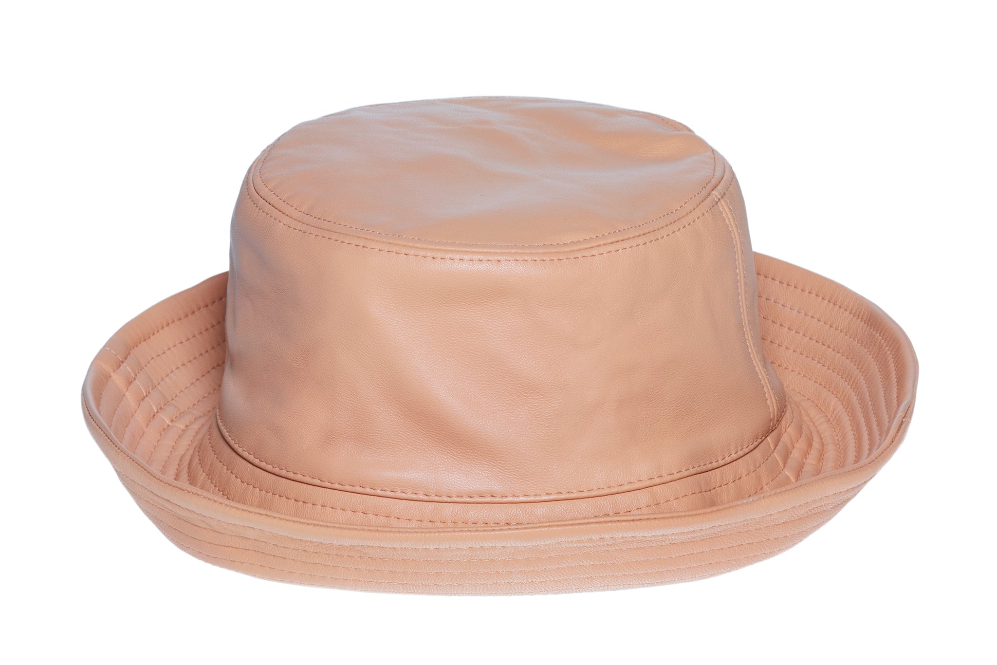 Ebi Bucket in Papaya Lambskin