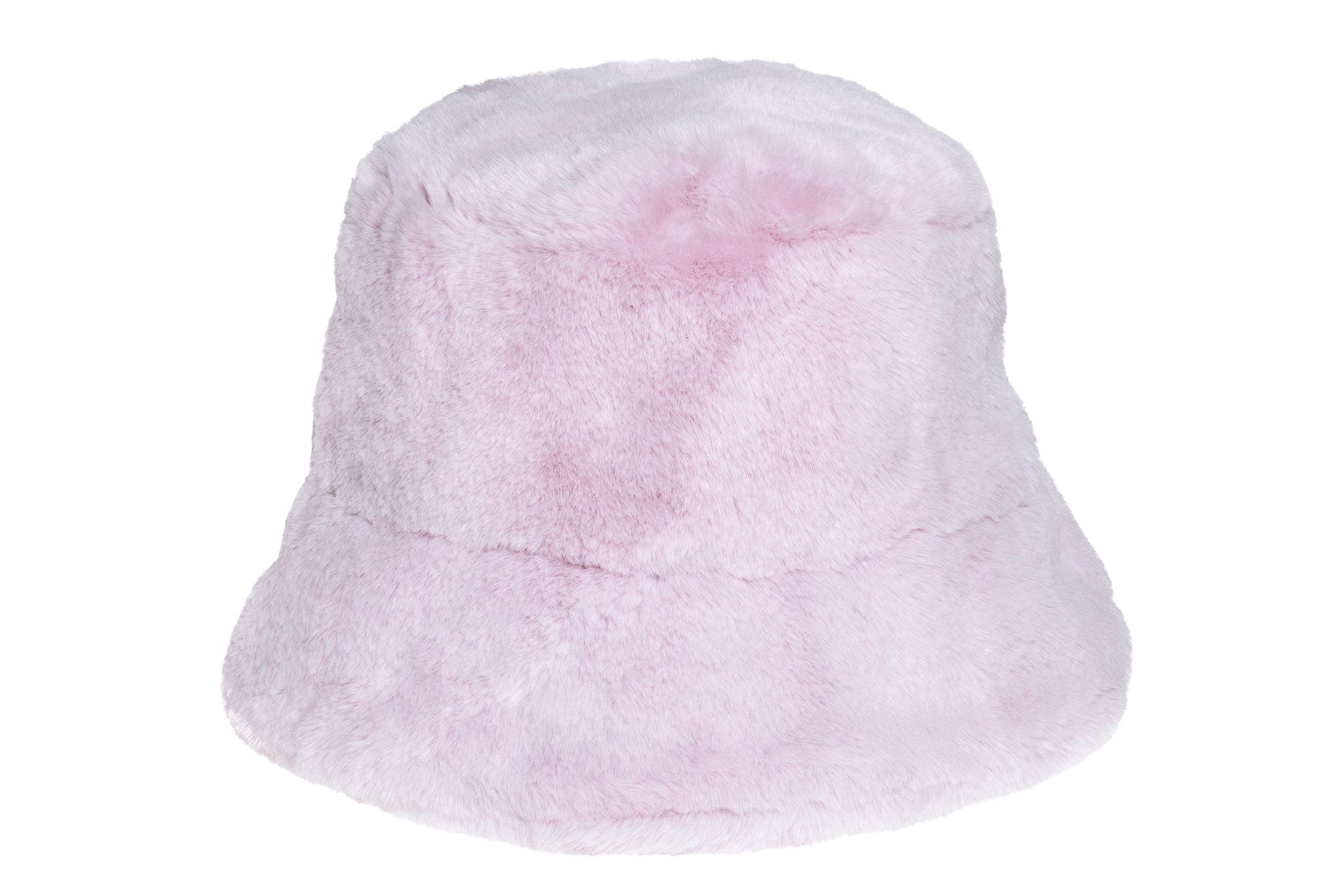 Faux Fur Bucket Hat in Violet