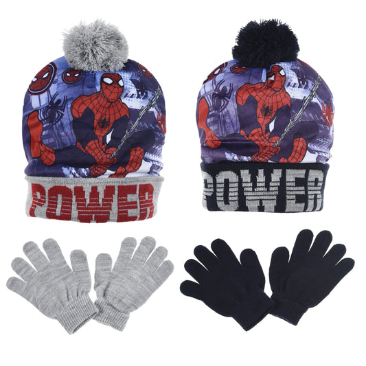 Official Marvel Boys Girls Spider-Man reversible Beanie/Bobble Hat