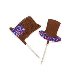 labor day BBQ and party favors chocolate pops