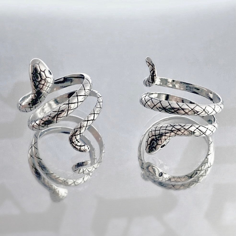 snake ring sterling silver cute rings gifts for her jewellery brand silver plated handmade