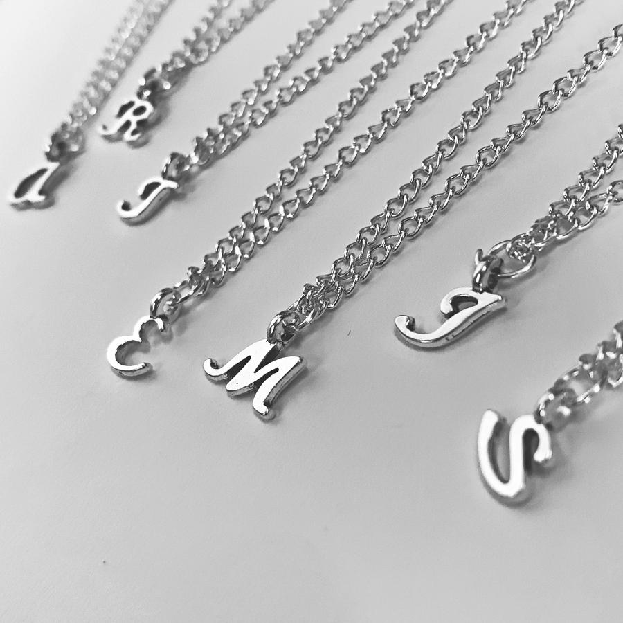 initial necklaces pendant silver plated personalised cute best friend matching accessories