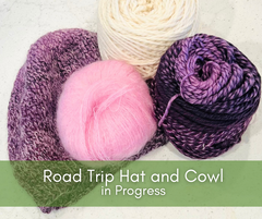 Road Trip Hat kit and Cowl by Apple yarns in progress