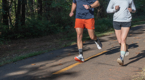 Runners using wool socks to train