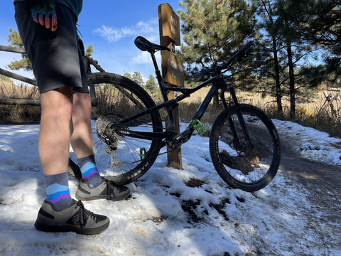 TCK Merino Wool Socks For Men and Women, Sunset, Mountain Biking