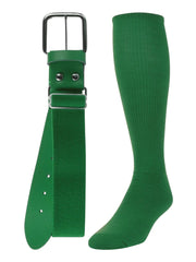 kelly green belt and sock combo