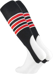 black and red striped baseball stirrups