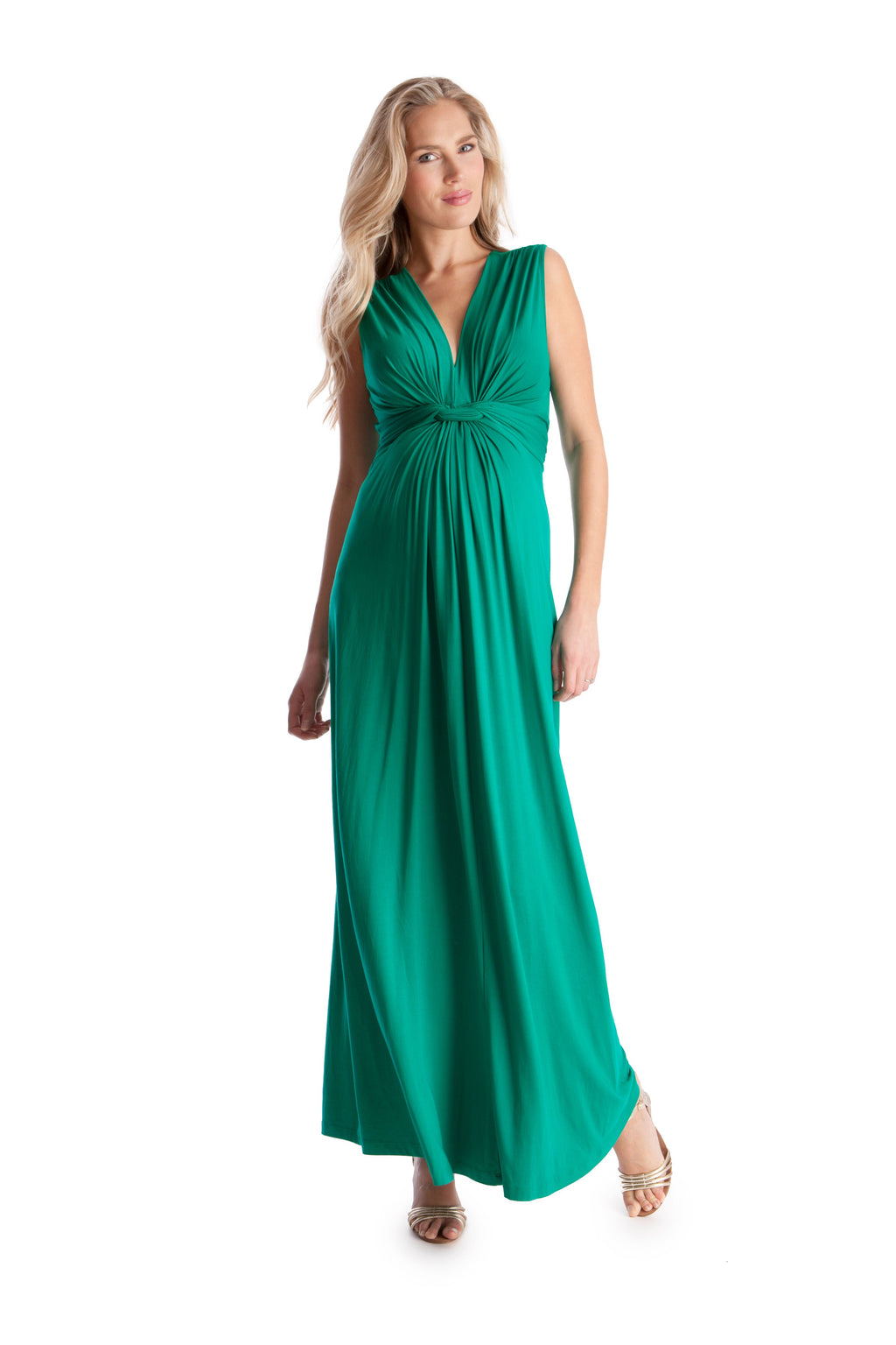 Seraphine, Dresses, Seraphine Maternity Knotted Front Jolene 34 Sleeve  Dark Green Dress Middleton