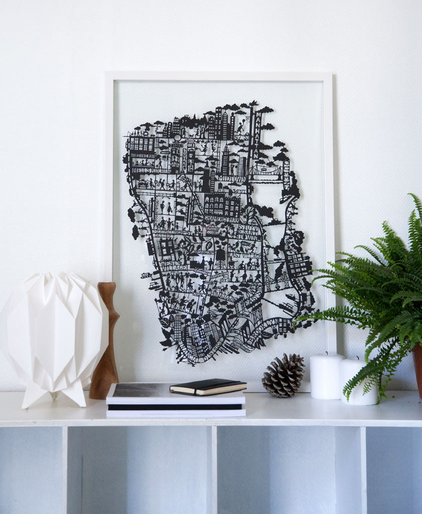  New  York  City Paper Cut Map Perfect 1st wedding  