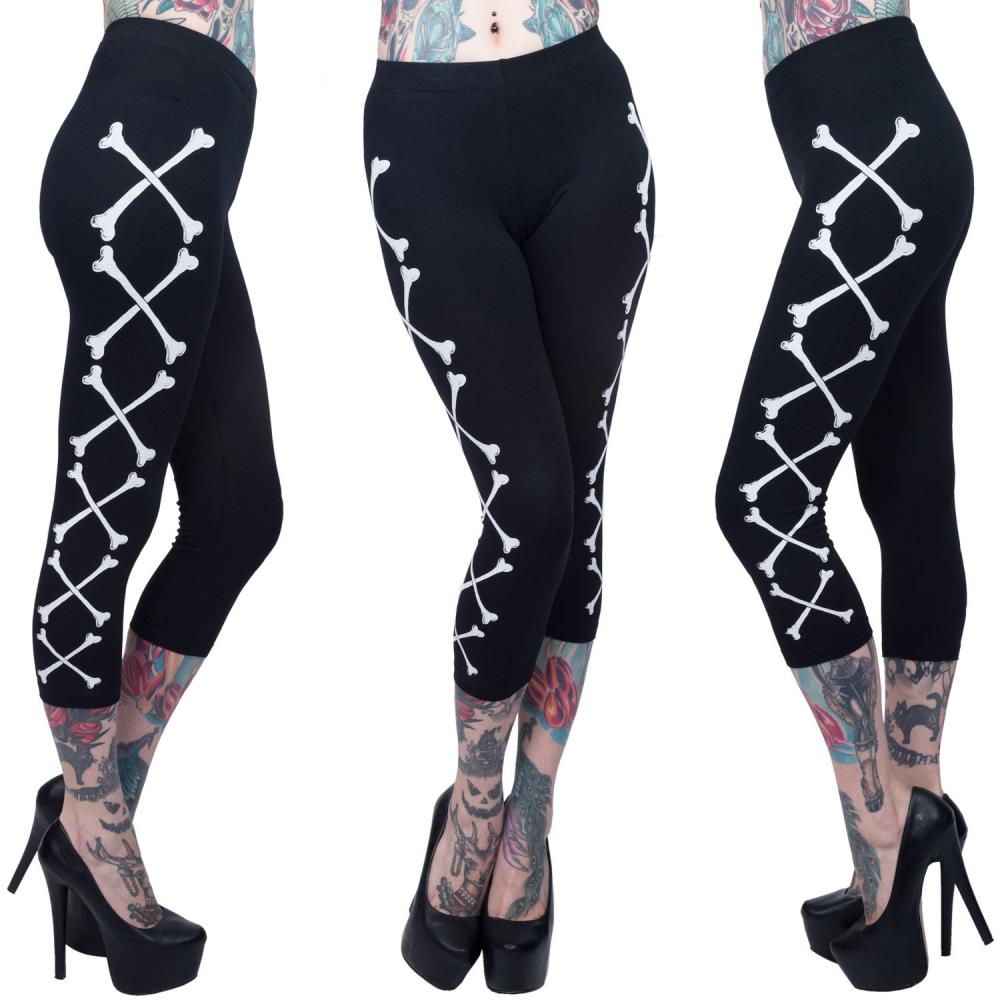 Kreepsville Capri Pant Legging 666 Crossbones