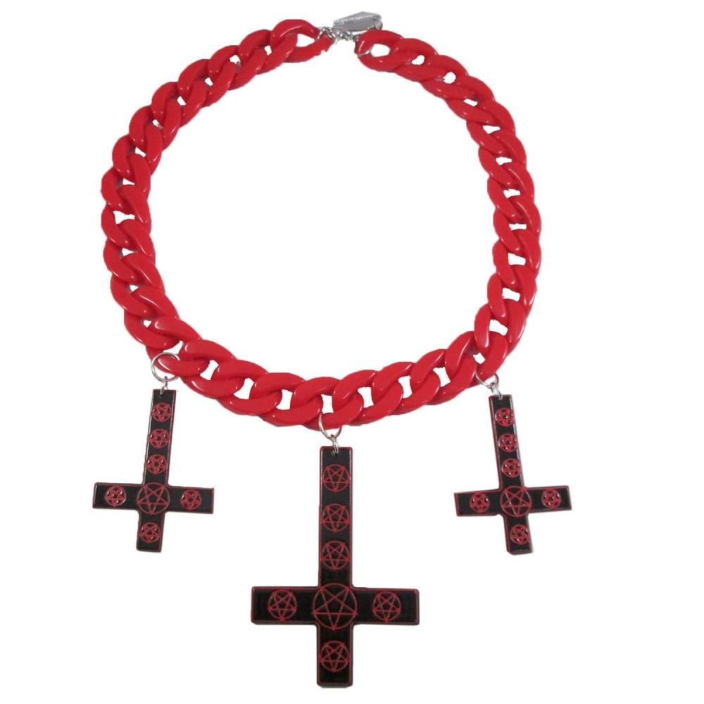 Satanic Inverted Cross Necklace – BVST.OF.TXCH Shop