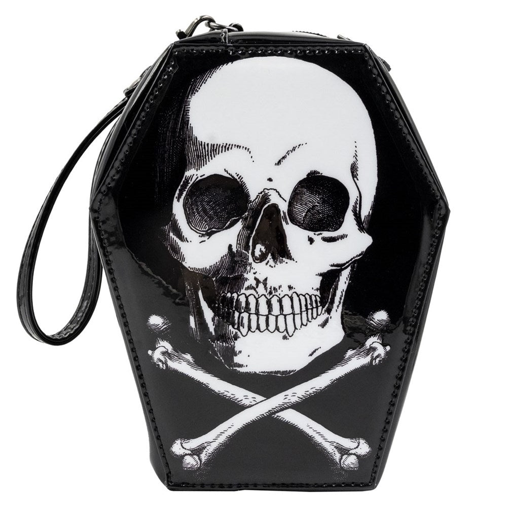 Bones & Webs Coffin Zipper Clutch Purse