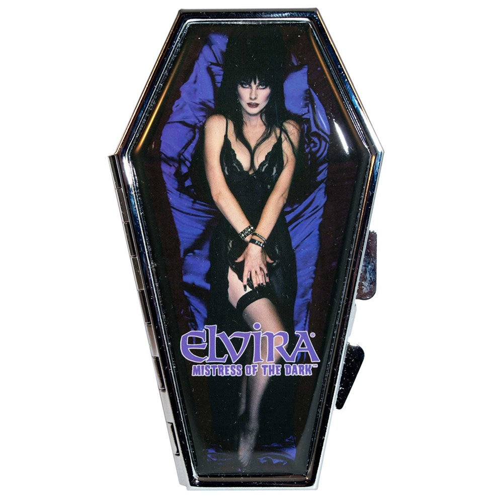 Elvira by Kreepsville Spider Coffin Pin