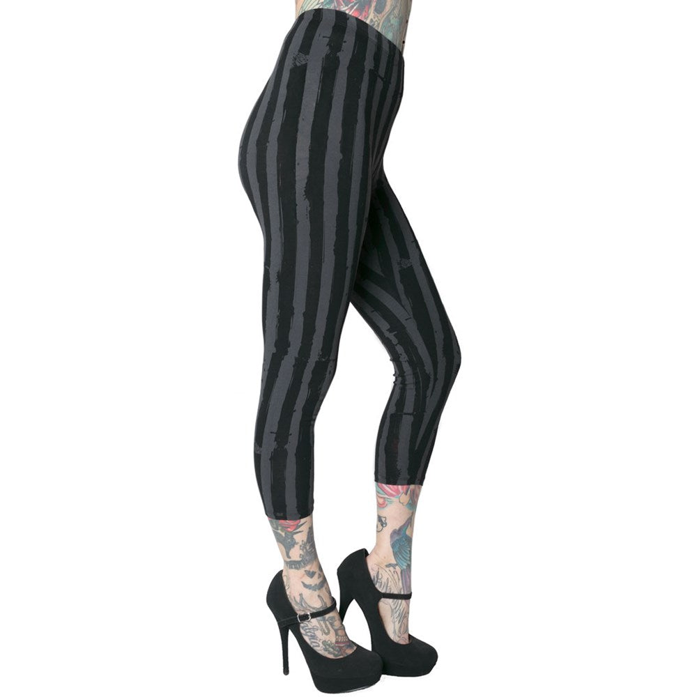 Trick or Treat Stripe Capri Leggings – Kreepsville