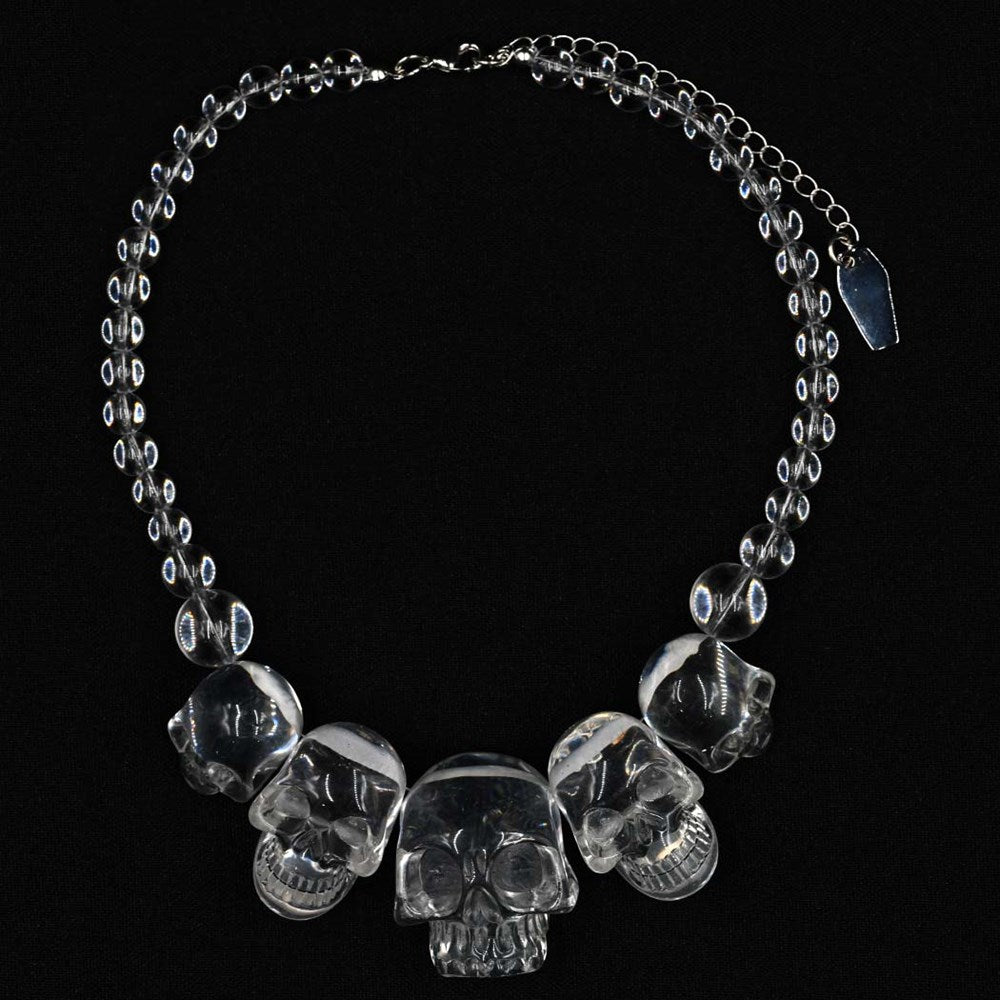 Quartz Crystal Skull Necklace | Melissa C Mark