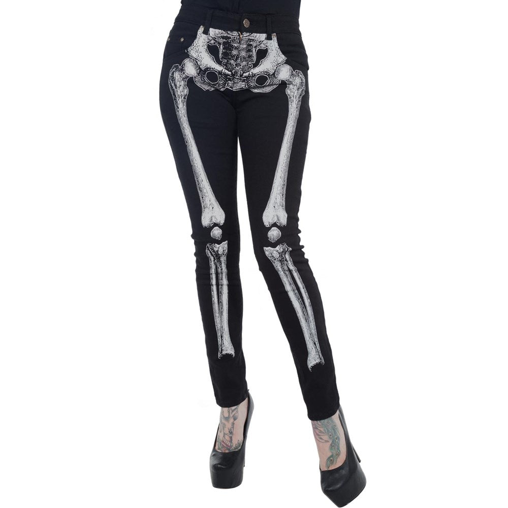 Teen Girl Skeleton Print Tee & Pants