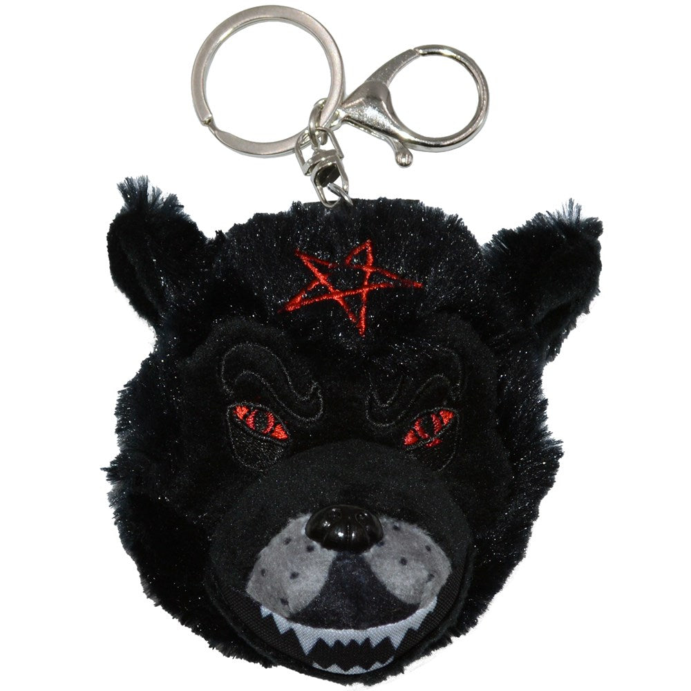Kreepsville 666 Wolfhead Pentagram Werewolf Gothic Punk Plush Keychain KCWHP