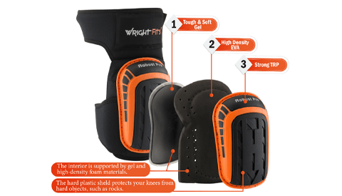 feature robust knee pads