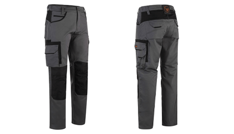 grey work trousers