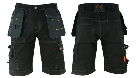 men workwear shorts - workman shorts - black work shorts