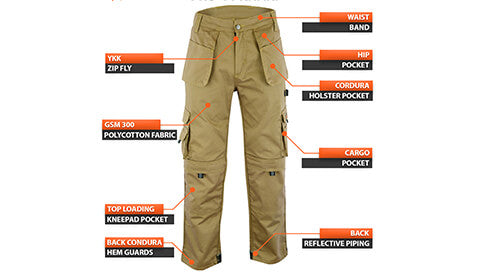 pro-11 khaki work trousers
