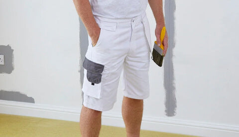 white shorts - painter work shorts