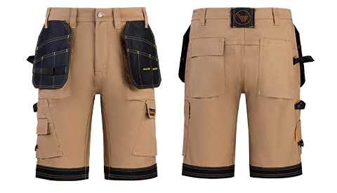 work shorts khaki