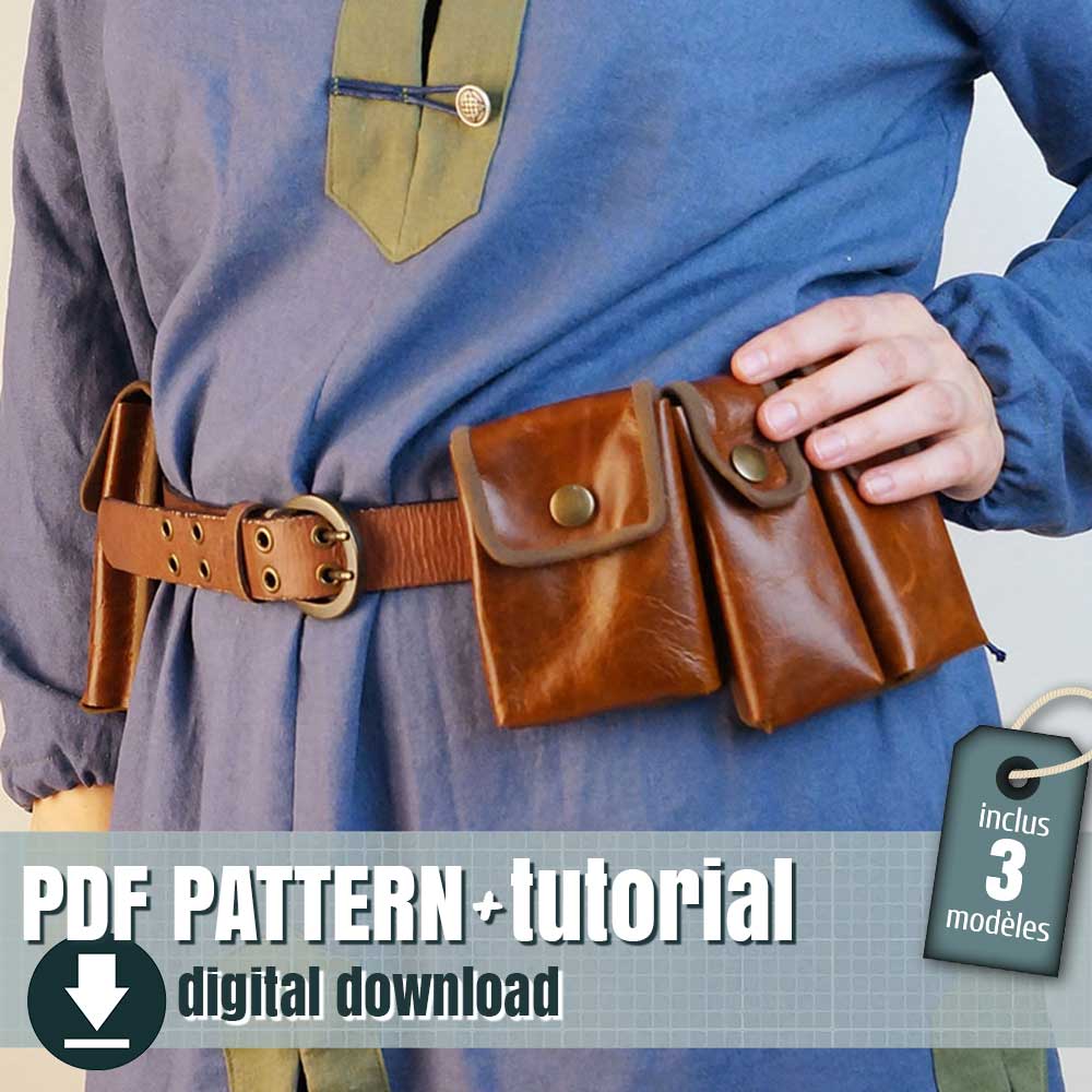 How to make leather Hip Bag with PDF PATTERN 
