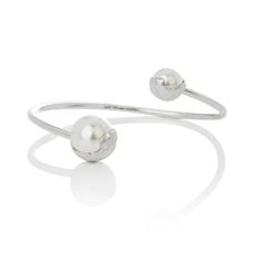SAND cuff bracelet with Swarovski pearls in 925 sterling silver