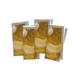 white swirl montage abstract art artistic napkins set of 4 in gold, white, brown