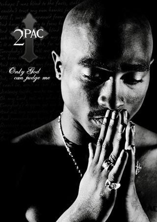 tupac middle finger poster