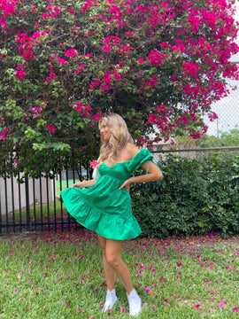 Field Of Flowers Dress Kelly Green