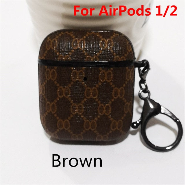 Houtoy Luxury Designer Airpods Case with Keychain Leather Airpod Cover for  Air Pods Case 1/2 (Airpods 1/2): Buy Online at Best Price in UAE 
