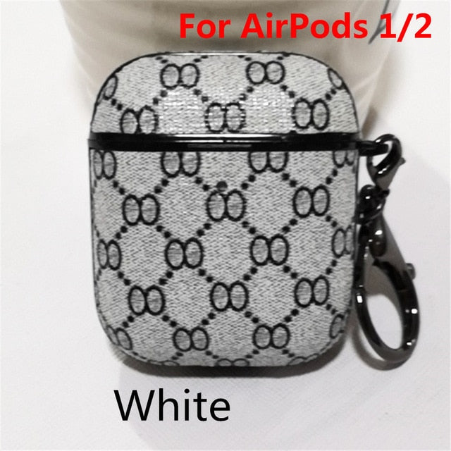 Houtoy Luxury Designer Airpods Case with Keychain Leather Airpod Cover for Air  Pods Case 1/2 (Airpods 1/2): Buy Online at Best Price in UAE 