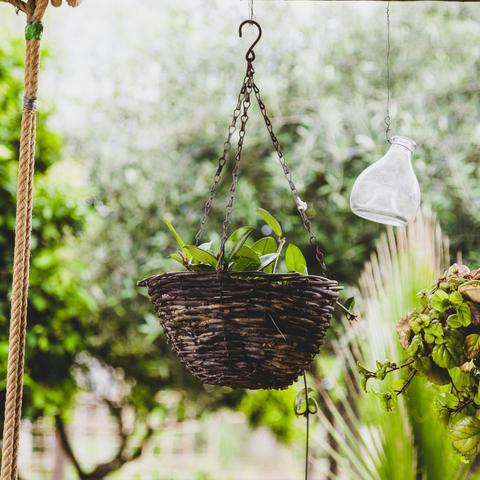 Outside Hanging Wicker Basket