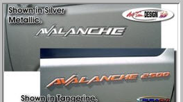 Auto Trim Design Avalanche Cladding and Body Lettering Decals
